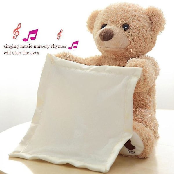 Peek A Boo Bear With Security Blanket Interactive Repeats What You Say Plush Teddy Bear Toy Musical Singing Talking Stuffed Animal Birthday Festival,[