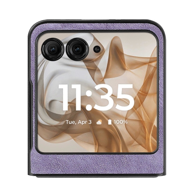 Lærveske for Motorola Razr 50 Purple