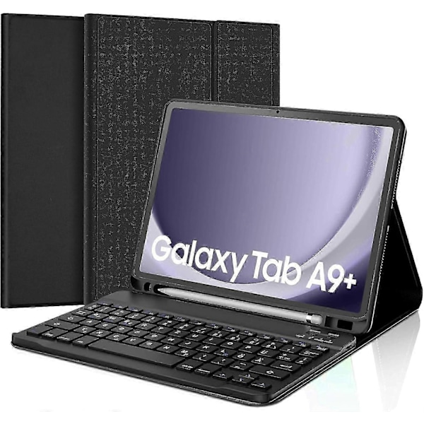 Tangentbord till Tablet A9 Plus - Galaxy Tab A9 Plus Fodral med Tangentbord, Magnetiskt Trådlöst Bluetooth Avtagbart [D]