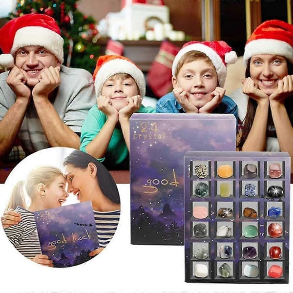 Julkalender med 24 överraskningsädelstenar för barnkalas [D] S1