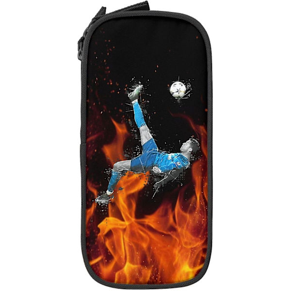 Ronaldo #7 Pennfodral med stor kapacitet för kontor, högskola, stor förvaring, hög kapacitet, väska, fodral, låda, sminkväska för vuxna BD-0005