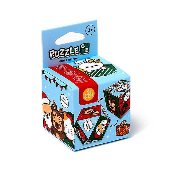 Puzzle Cube Legetøj - Jule Adoramals Jul[D]