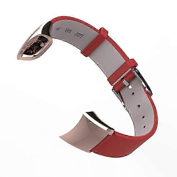 Honor Band 4 / 5 MIJOBS Nahkainen kellon ranneke[D] Silver Red