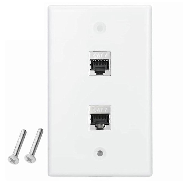 1-6 Ports Kategori 7 Shielded Modul Cat7 Signal Lödningsfri Väggpanel 2 port without bracket
