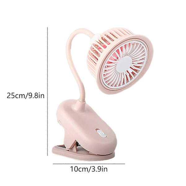Pieni tuuletin, kiinnitettävä, pöytämalli, pieni tuuletin, USB ladattava, pöytämallin klipsikiinnitteinen pieni tuuletin [D] PK