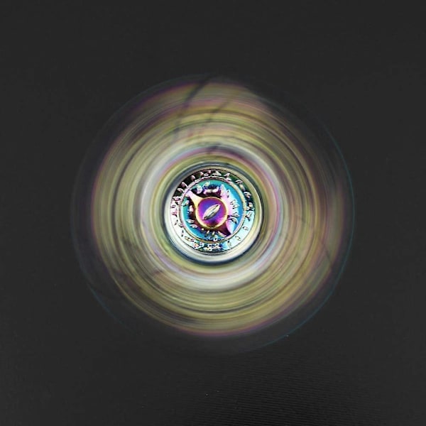 Kule Fidget Hand Spinners Dragewinger Finger Spinner Metall Fokus Rustfritt Stål Fingertupp Gyro Stressavlastning Spiral Twister (Regnbue)