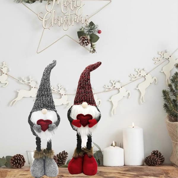 SUSUchens Elf Legetøj Dejlig Lugtfri Dejlige Juleelf Ornamenter til Vinter[D] Red One Size