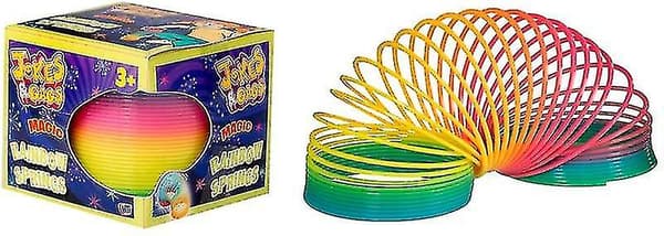 Slinky Spiral Trappefjær Regnbue Magisk Regnbuefjær[D]