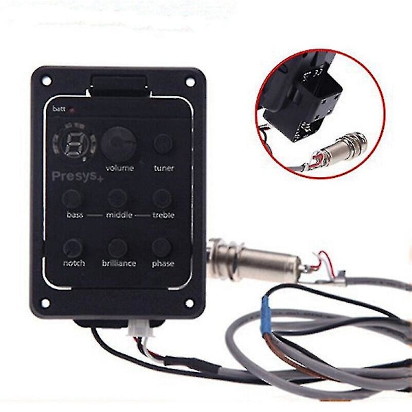 Fishman 4-bands 301 EQ-tuner piezo mikrofon Presys Blend akustisk gitarr pickup preamp