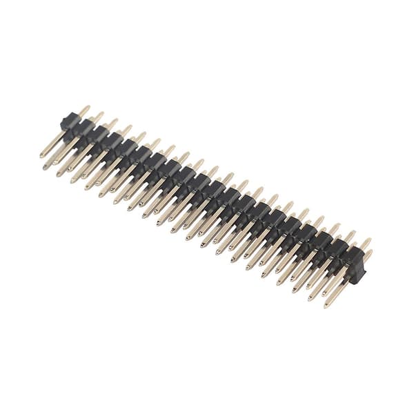 5 st Brytbar 0.1\" 2x20-stiftslist Dubbel Hane Header för Raspberry Pi Zero GPIO[D] Black