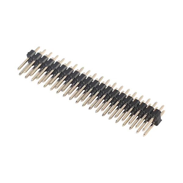 5 stk. Break-away 0,1\" 2x20-pin Strip Dobbelt Han Header til Raspberry Pi Zero GPIO[D] Black