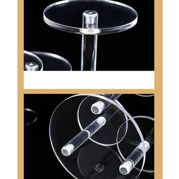 Rund Akryl Display Riser Stativ for Samleobjekter Små Kaker Mini Figurer[D] Clear as described