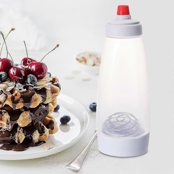 Pannkakssmet Dispenser Smet Mixer Flaska Lätt Grepp Smet Shaker Flaska Hand Smet Dispenser För Pannkakor, Matlagning[D]