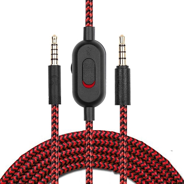 Premium Ersättningskabel med Mute-kontroll för Gpro X G233 G433-headset Nylonflätad förlängningskabel för spelheadset