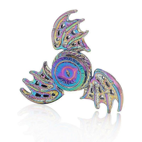 Regnbågsfärgad metall finger spinner kullager spinner leksak vuxenleksaker för barn elektropläterad hybrid kullager fidget spinner roliga leksaker[D] C