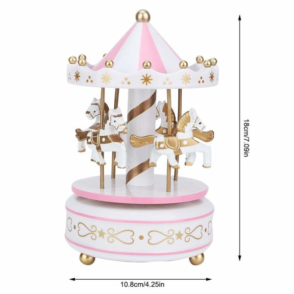 Rosa Musikkboks Karusell Gave Dekor [D]