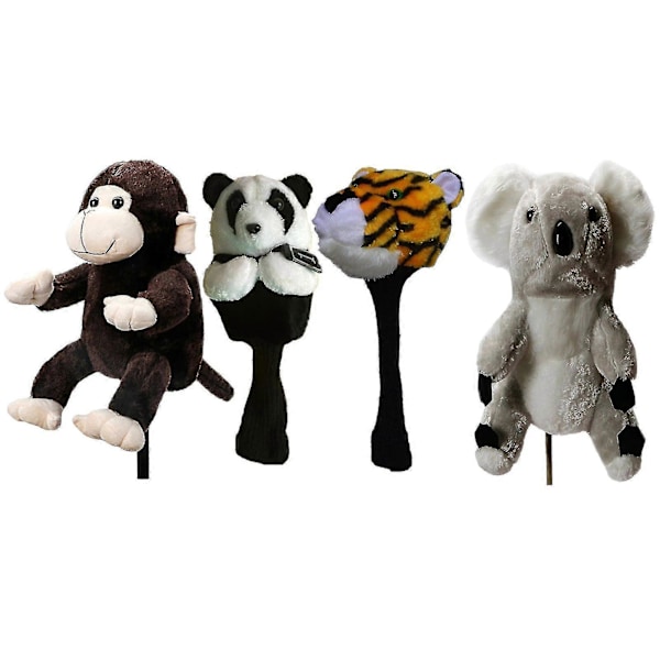 Klubbhuvudskydd Huggers Golf Driver Huvudskydd Golfklubbskydd Golf Djurhuvudskydd För Utomhus Sporttillbehör[D] Tiger