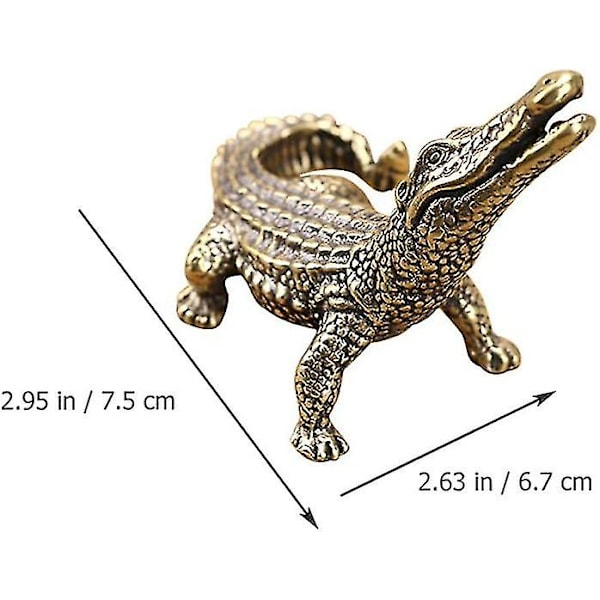 Krokodillefigur Dyreskulpturer og Statuer Akvarium Ornamenter Feng Shui Statue Hjemmedekor - q36/YY