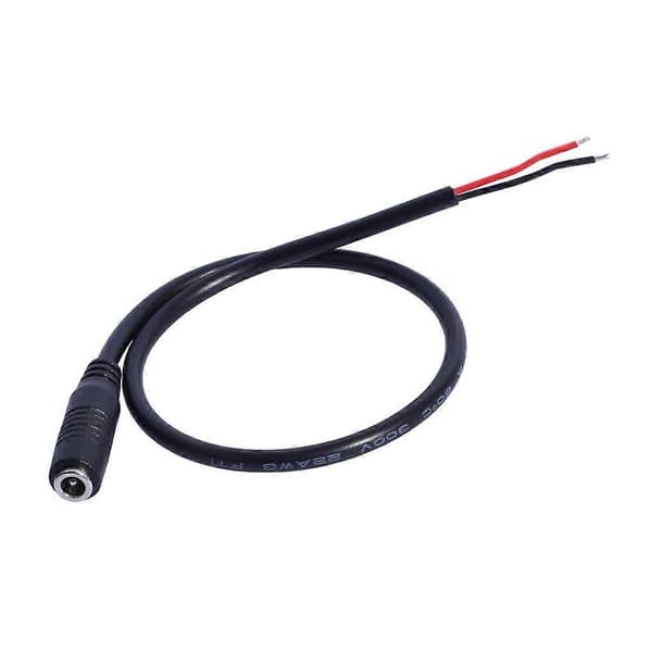 3,5 mm x 1,35 mm DC5V Strømkontakter Hunnplugg Pigtail 30 cm [D]
