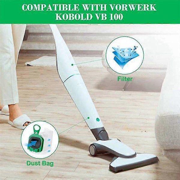 Støvsugerpose for Vorwerk Kobold VB100 FP100 VB 100 100, Støvsugerposer og filtre