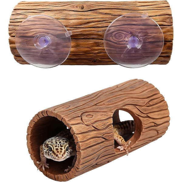 Golden Bear Spider Snake Hideout Lizard Hamster Habitat Dekorasjon Rede, Reptil Avlsplass Ly Tilbehør (D)