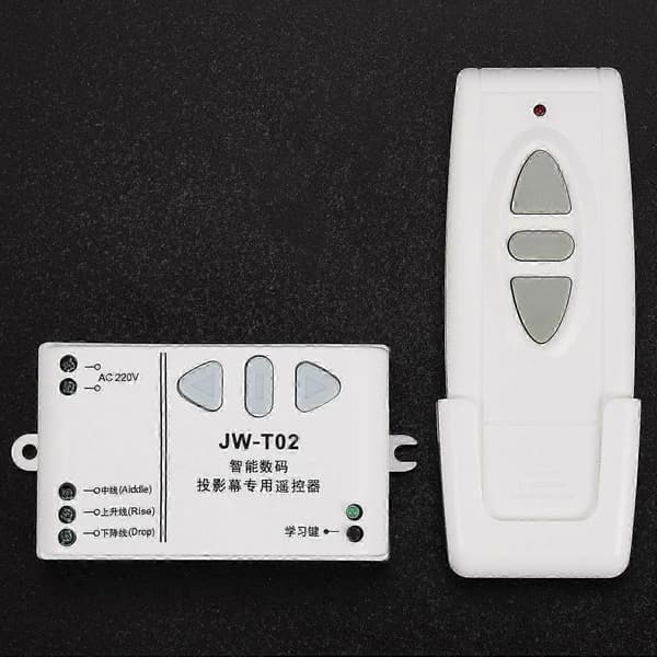 Trådlös fjärrkontroll 315Mhz Front Controller för elektriska projektordukar Curta[D] White