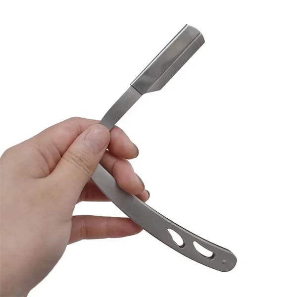 Manuellt driven skäggtrimmer för män, silver[D]