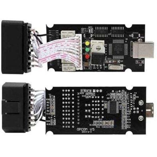 Interface diagnostisk tester, OPCOM 2012V CAN OBD2 Operator Firmware V1.99, USB, sort 0.5 kg