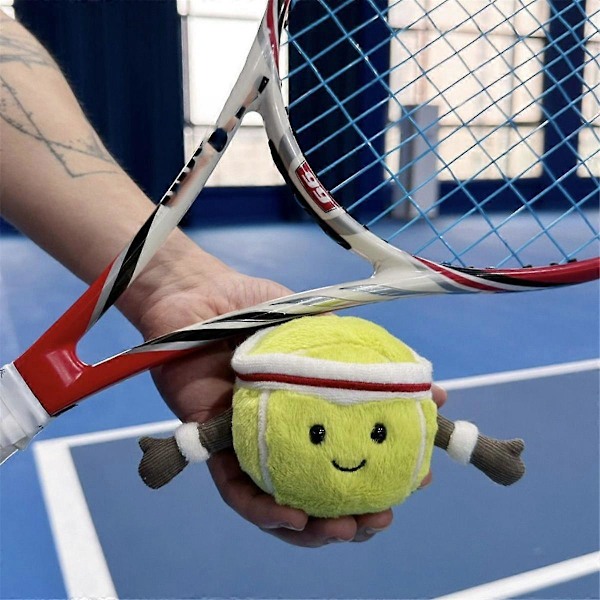 Rolig Tennisdocka Boll Dockakompis Present Pojkdocka Plyschleksak As Shown