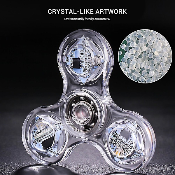 Klar LED Lysende Fidget Spinner Legetøj - Stresslindrende Legetøj til Børn og Voksne