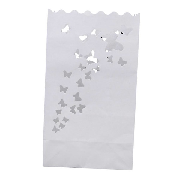 Pakke med 10 Twinkling Stars Design Lysposer Lyslyktposer Holder Bryllupsfestdekorasjon White N708