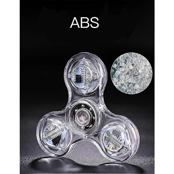 Krystal Luminous LED Lys Fidget Spinner Hånd Top Spinners Gløder i Mørke EDC Stressaflastende Legetøj Gyroskop