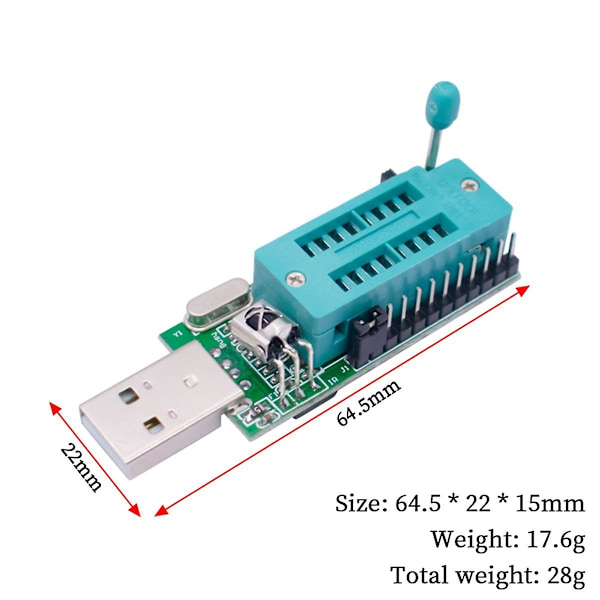 CH341A Programmer V1.7 1.8V Nivåskift W25Q64FW W25Q128FW Gd25LQ64