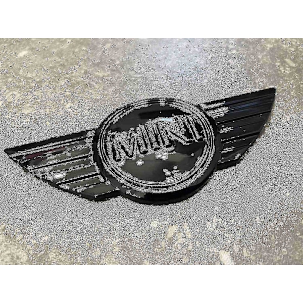 2x Mini R50 R56 R57 R58 R59 Glans Metal Hætte/bagklap Badges
