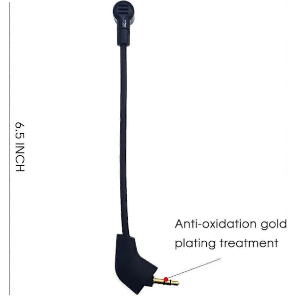 Mikrofonudskiftning kompatibel med HyperX Cloud, Cloud X og Cloud II til Computer PC Gaming Headsets Støjreducerende 3.5mm Jack[D]