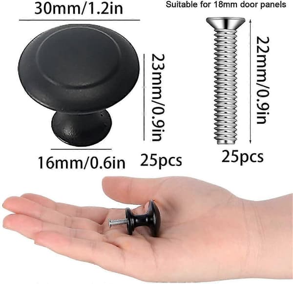 25 stk, 30 mm, universell passform