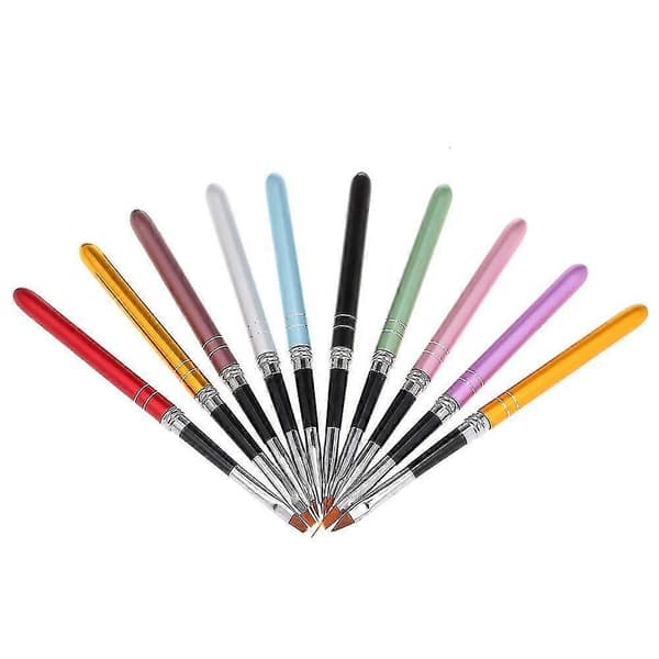 Per 10 stycken Nagelkonst Design Borstset För Uv Gel / Nylon[D]