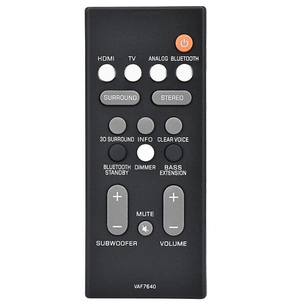 Vaf7640 For Yamaha Sound Bar Remote Control Ats-1080 Yas-108 Ats1080 Yas108 [kk]