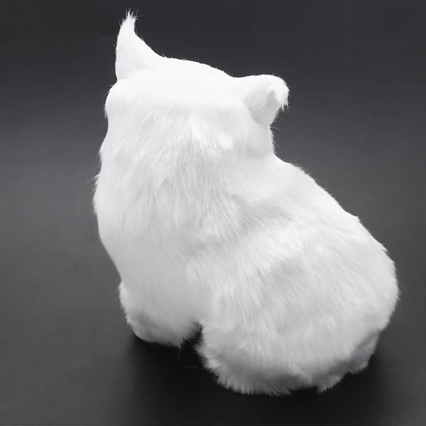 Realistisk Söt Simulation Fylld Plysch Vit Persisk Katt Leksak[D]