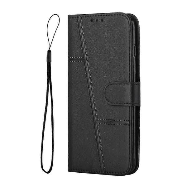 För Motorola Edge 60 Pro Sydd Kalvtextur Spänne Läder Telefonfodral[D]
