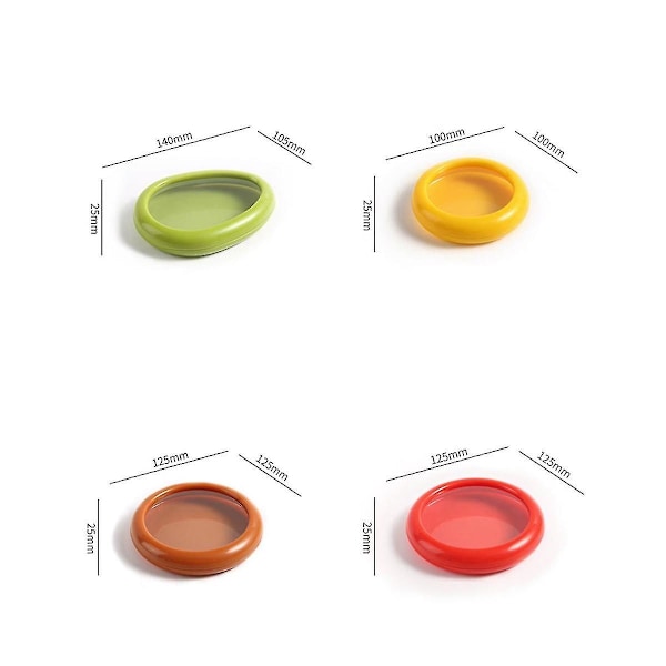 4 stk Pod Kompatibel med Avocado Sitron Tomat Saver og Oppbevaring Holdbar Beholder Mat Oppbevaringsboks -CDSX