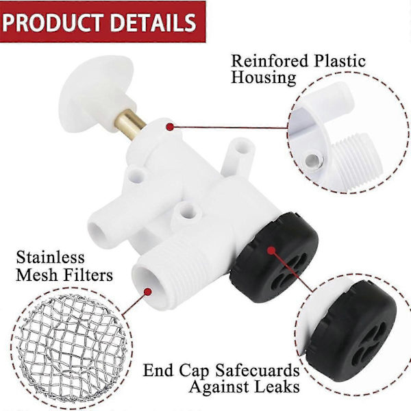 385314349 Toilet Vandventil Samling 5996 Robust Trailer Tilbehør[D] White Packing size 13x10x5cm