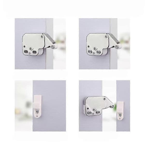 4-pack Automatisk Fjäderbelastad Tryck-in Touch Lås Mini Tip Spärr Säkerhetslås För Skåpdörr Möbler[D]