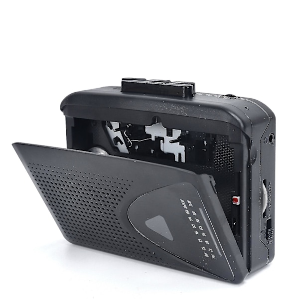 Cassetteafspiller Walkman Cassetteafspiller Bærbar Højttaler Flere Strømforsyningsmetoder AMFM Radio black