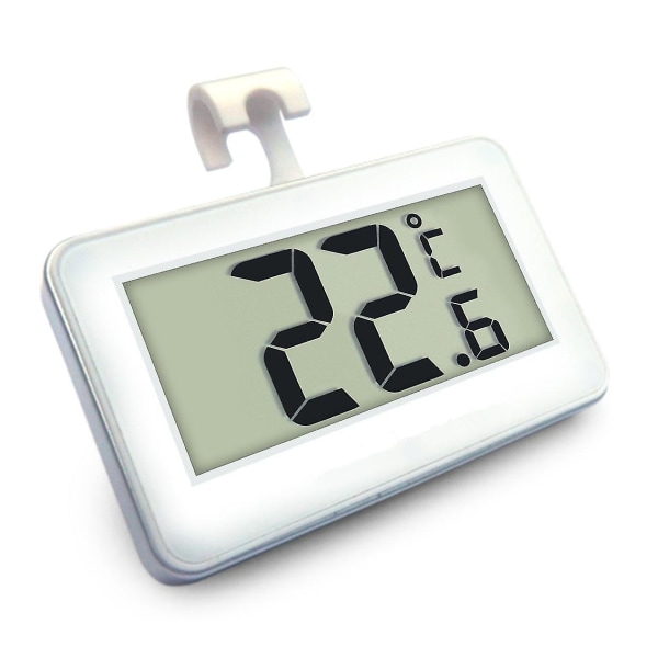 Digital frys termometer trådlös kyltermometer och inomhustemperaturmätare (vit, 1 st) [kk]