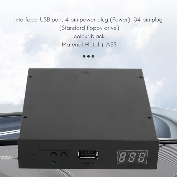 Version Sfr1M44-U100K Svart 3.5 Tums 1.44Mb Usb Ssd Diskettstation Emulator För Korg Elektroniska Tangentbord