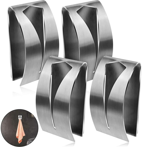 Självhäftande handdukshållare för badrum väggmonterad 30x10cm 4-pack[D]