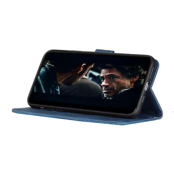Retro tekstur skinndeksel til OnePlus Nord, for OnePlus Nord[D] Blue