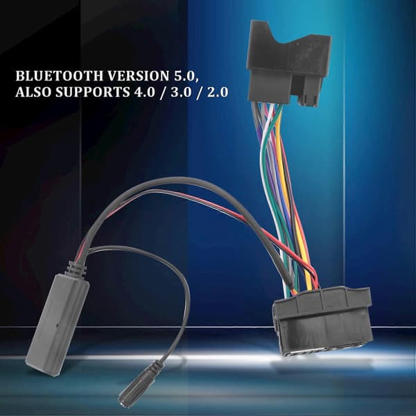 Auton Bluetooth 5.0 Aux -kaapeli Mikrofoni Handsfree Matkapuhelin Ilmainen Soittoadapteri C2 C5 RD4[D]:lle Black
