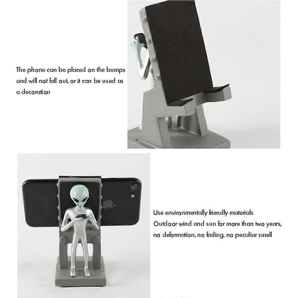 Alien Telefonholder Stand Telefonholder Support Skrivebord til TV-kiggeri (Alien)[D]